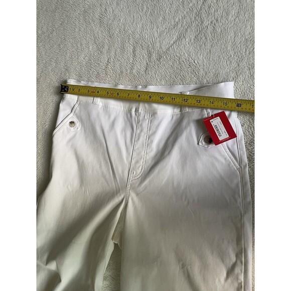 NWT SPANX Stretch Twill Cropped Wide Leg Pant Classic White 20312R Size XL - Picture 10 of 12
